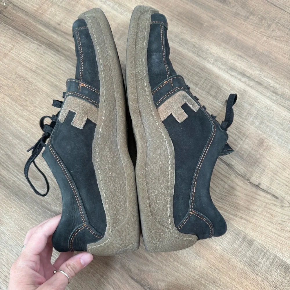 John Fluevog Men's Justin Sneakers Leather Lace up Suede Square Toe Casual 41 - Picture 5 of 9